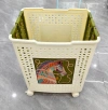Retro printed folding storage basket with wheels, household dirty clothes basket, toy and sundries storage basket Item Picture